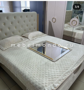 Спальня "Бодрум" с шкафом 4 дв (кровать 180*200),  капучино (Слониммебель)