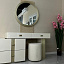 Пуф "Бордо" к туалетному столу, сатин (Слониммебель)