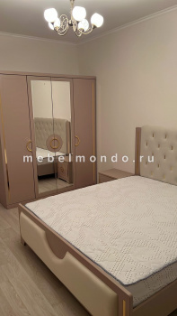 Спальня "Бодрум" с шкафом 4 дв (кровать 180*200),  капучино (Слониммебель)